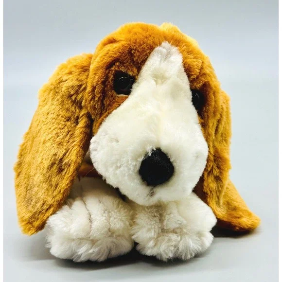 Animal Alley Basset Hound Dog Brown White Plush Stuffed Animal Toys R Us 2000 - Picture 1 of 9